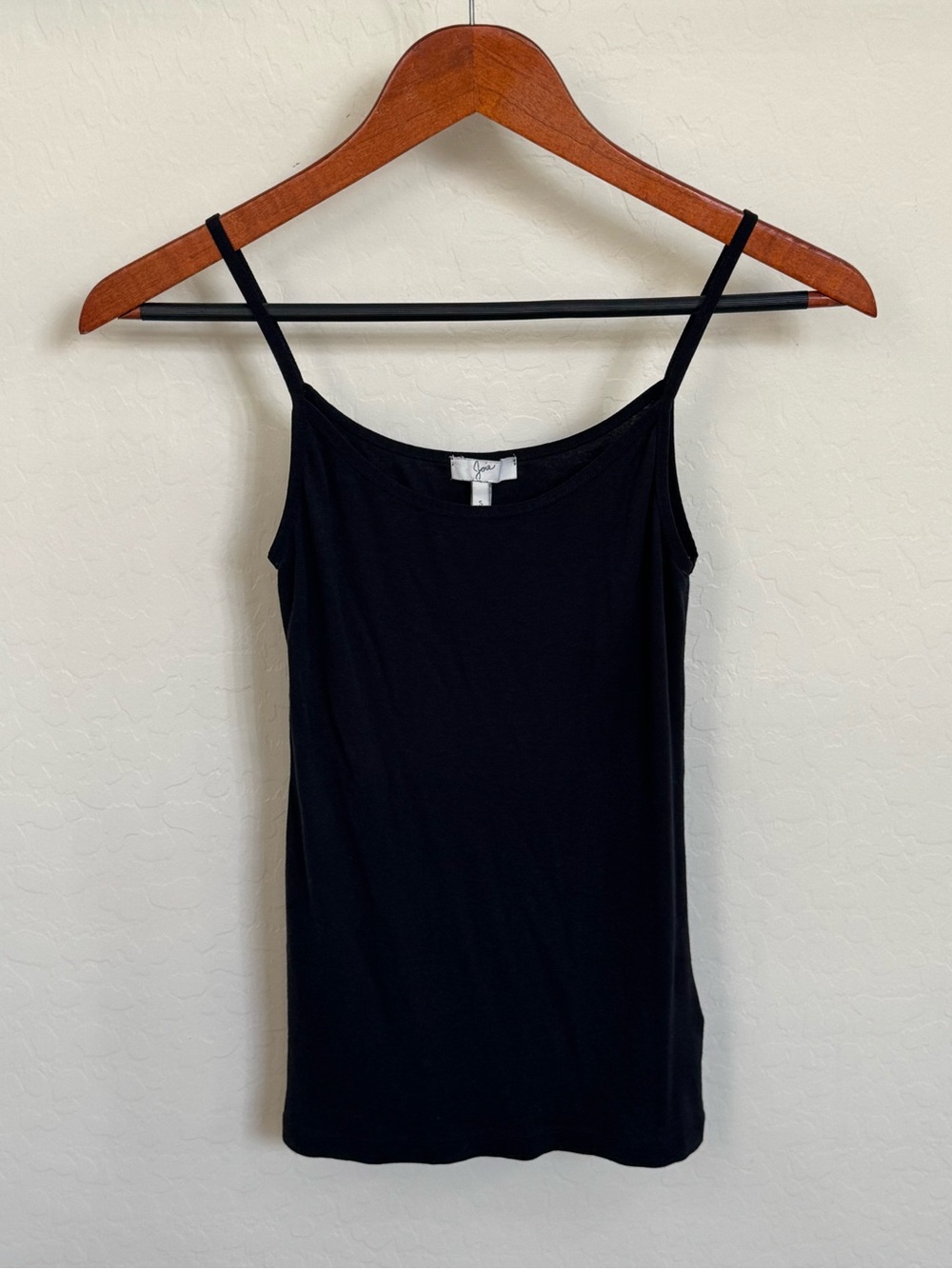 Joie Coraline Cami Top Caviar Black Cotton Modal Blend Size Small